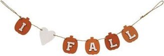 I Heart FALL Pumpkin & Heart Garland - 2.5 high by 25 across