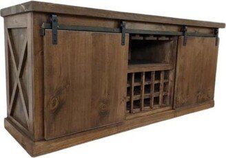 Rustic Farmhouse Reclaimed Wood Wine/Liquor Cabinet Sideboard Buffet Farm House Style