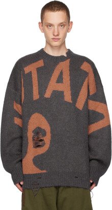 Gray & Orange 'Mutate' Sweater