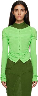 Talia Byre Green Corset Cardigan