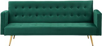 Calnod Variable Sleeper Bed Sofa Multifunctional Folding Sofa Loveseat Green