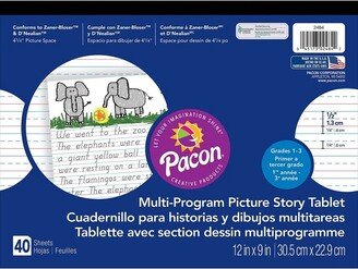 Pacon Zaner-Bloser D'Nealian Multi-Program Picture Story Tablet Paper Grades 1st - 3rd 2/Bd PAC2484