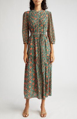 Remi-C Floral Mix Print Long Sleeve Maxi Dress