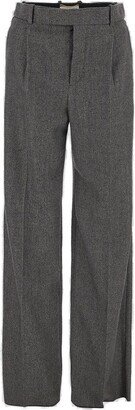 High-Waist Flared Trousers-AF