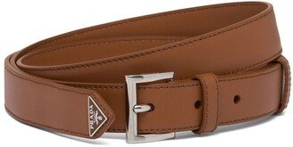 Triangle-Logo Leather Belt