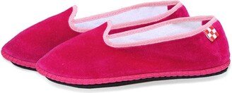 Fucsia Velvet Slippers Friulane