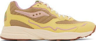 Yellow & Tan 3D Grid Hurricane Sneakers