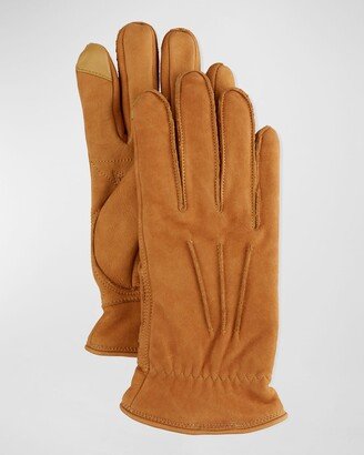 Men's Three-Point Leather Gloves