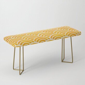 Japanese Seigaiha Wave – Marigold Palette Benches