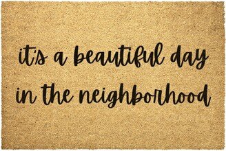 Beautiful Day in The Neighborhood Doormat Outdoor Rug Door Mat Decor Housewarming Summer Winter Christmas House Gift