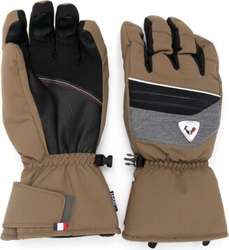 Logo-Patch Padded Gloves-AB