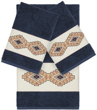 Gianna 3-Piece Embellished Towel - Midnight Blue