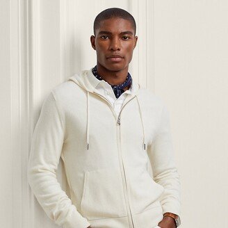 Ralph Lauren Wool-Cashmere Hooded Full-Zip Sweater-AA