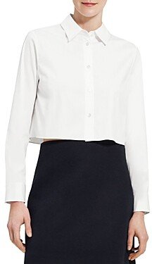 Cropped Button Front Shirt