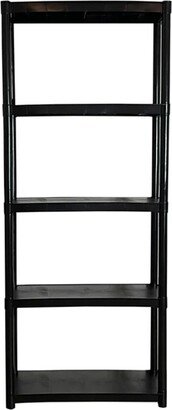 Juggernaut Storage 70 Plastic 5 Tier Garage/Shed Utility Shelving Rack, Black - 16