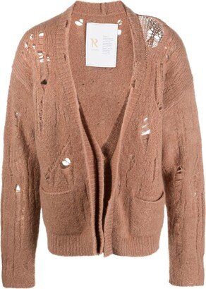 Ramael distressed V-neck knitted cardigan