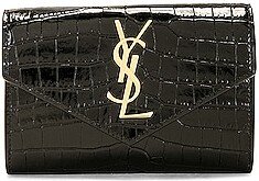 Monogramme Flap Wallet in Black