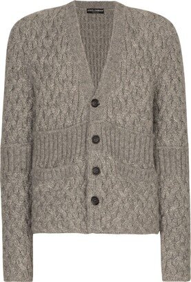 V-neck knitted cardigan-CU