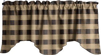 Bell Curved Scalloped Buffalo Check Valance Curtain Top/Window Treatment Kitchen Bedroom Classroom Diner Rv Home Décor