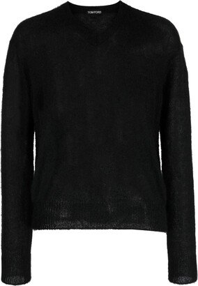 V-neck knitted jumper-AU