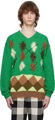 Green Argyle Sweater