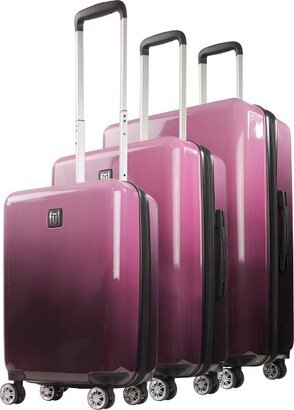 Impulse Ombre Hardside Spinner Luggage, 3pc set, Pink