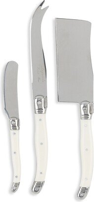 French Home Laguiole 3-Piece Stainless Steel Cheese Knives