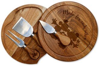 Mickey & Minnie Mouse - 'Acacia Brie' Cheese Board & Tools Set