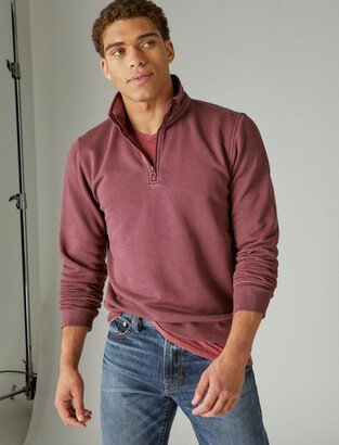 Men's Cloud Soft Fleece Half Zip Mock Neck