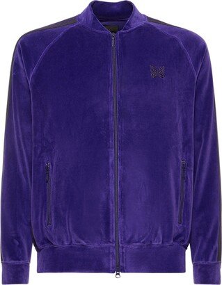 Logo velour track jacket