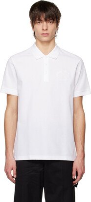 White Embroidered Polo