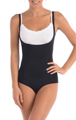 BODY BEAUTIFUL Wear Your Own Bra Bodysuit Shaper with Targeted Double Front Panel