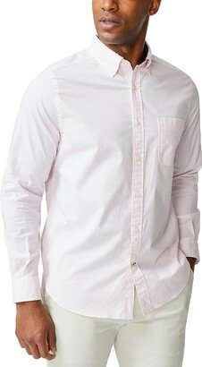 Mens Classic Fit Striped Button-Down Shirt