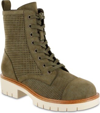 Women's Kashton Lace-Up Lug Sole Combat Booties