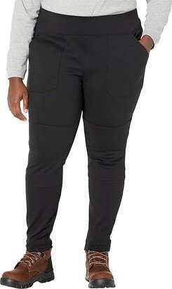 Plus Size Force Fitted Midweight Utility Leggings (Black) Women's Casual Pants