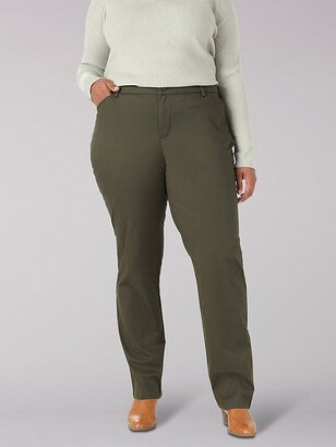 Wrinkle Free Relaxed Fit Straight Pants-AA