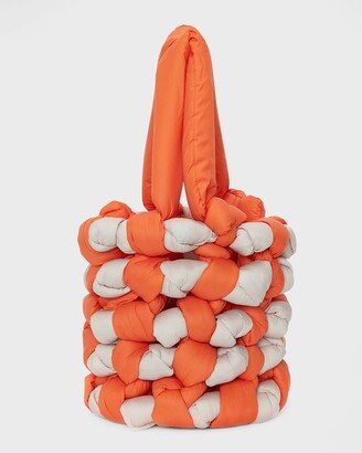 Knotted Nylon Bucket Bag