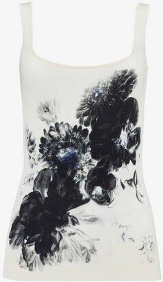 Women's Chiaroscuro Camisole In White/black/blue