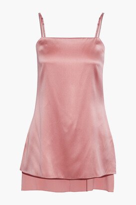 Bead-embellished silk-blend satin camisole-AA