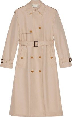 Graphic-Print Trench Coat