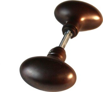 Bronze Heavy Oval Door Knob Set Classic Hardware Sold As A Pair