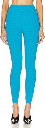 Stretch Monogram Legging in Teal