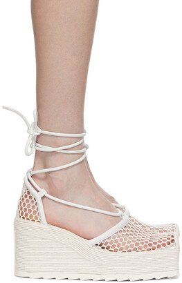 White Sporty Web Wedge Espadrilles