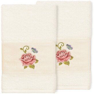 Cream Rebecca Embellished Hand Towel - Set of 2