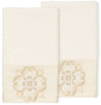 Alyssa Embellished Hand Towel - Set of 2 - Cream