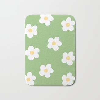 Retro 60's Flower Power Print Bath Mat