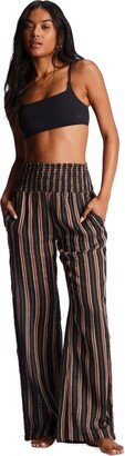 Juniors' New Wave Striped Wide-Leg Pants