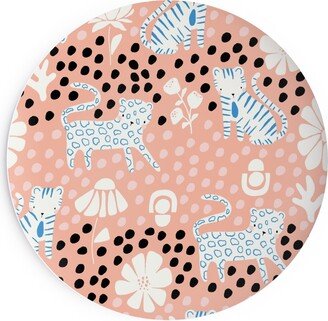 Salad Plates: Jungle Cats - Pink Salad Plate, Pink