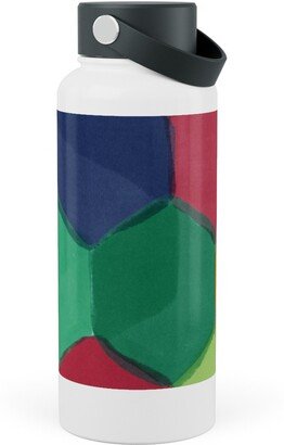 Photo Water Bottles: Overlapping Hexagons - Warm Summer Stainless Steel Wide Mouth Water Bottle, 30Oz, Wide Mouth, Multicolor