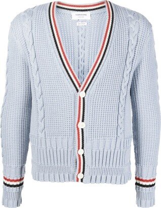 Stripe-Detailed Wool Cardigan